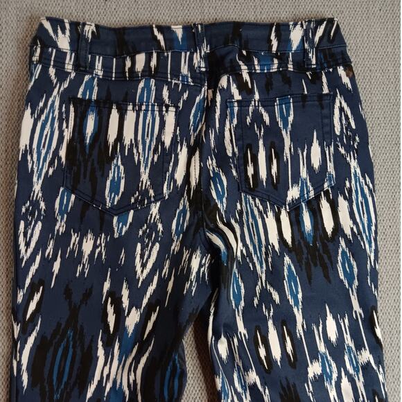 Su & Lola Pants Womens 6 Aztec Blue Stretch 5 Pocket Straight - Picture 9 of 14